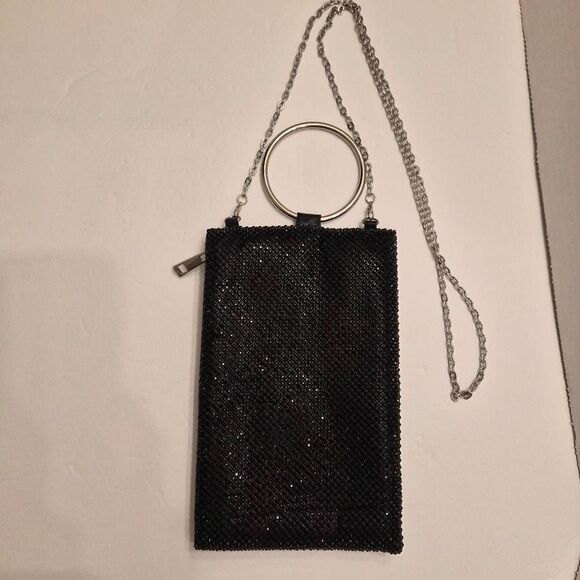 Inc. Handbags - NWOT Black INC Molyy Sequin Bangle Clutch Party Pouch Bag Evening Purse Sexy
